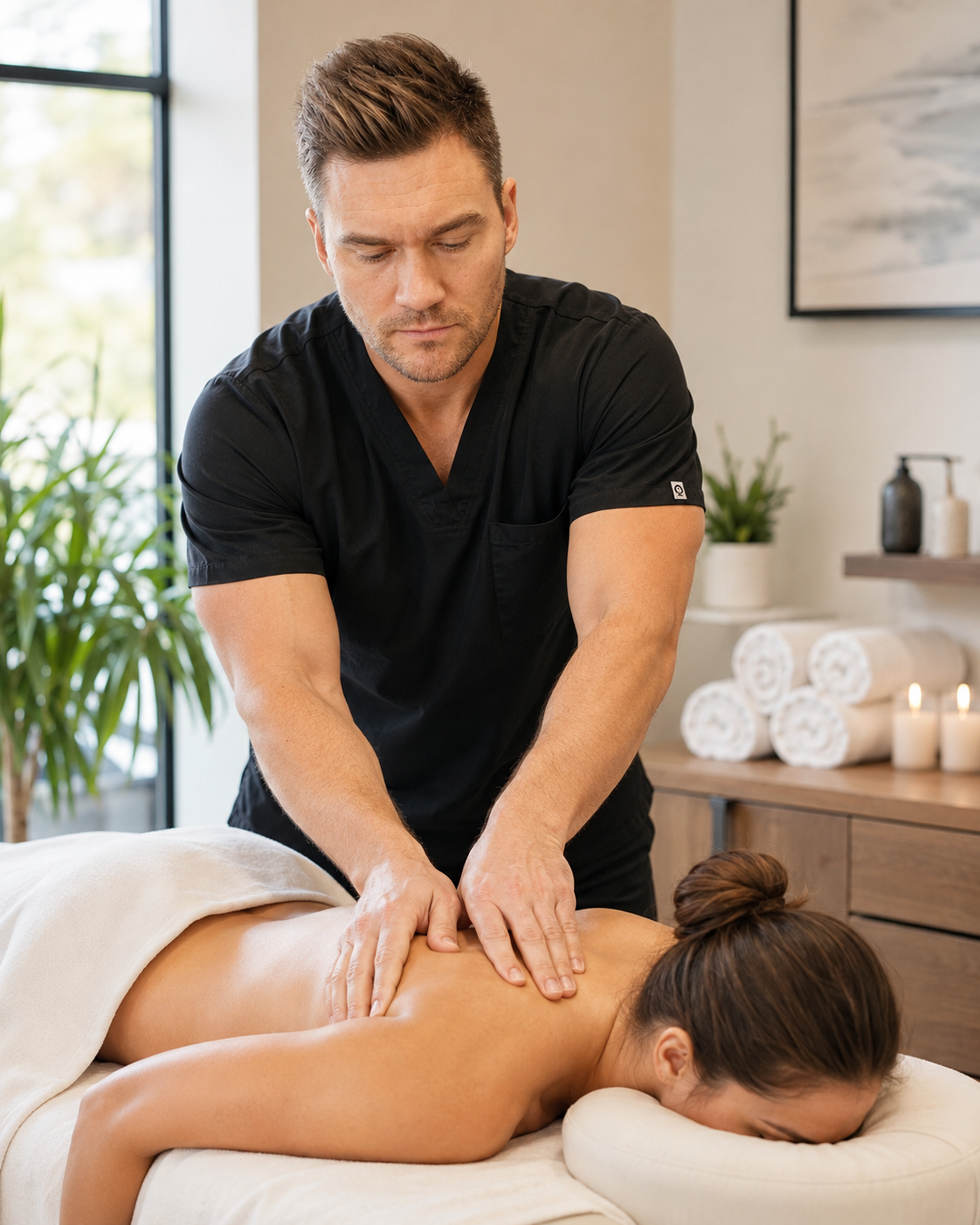 Premium in-home massage setup in Los Angeles